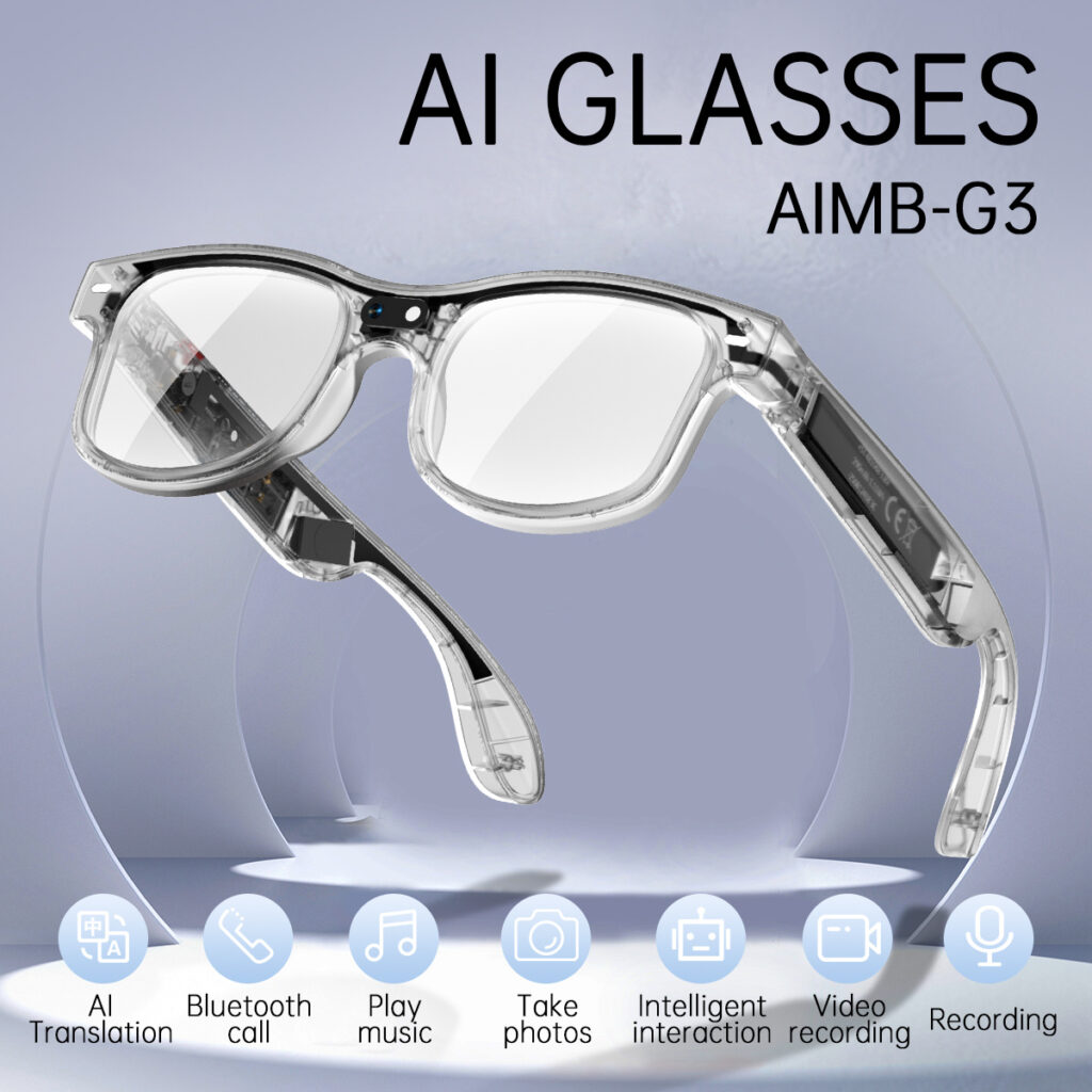 AI Smart Bluetooth Sunglasses with 8MP Camera