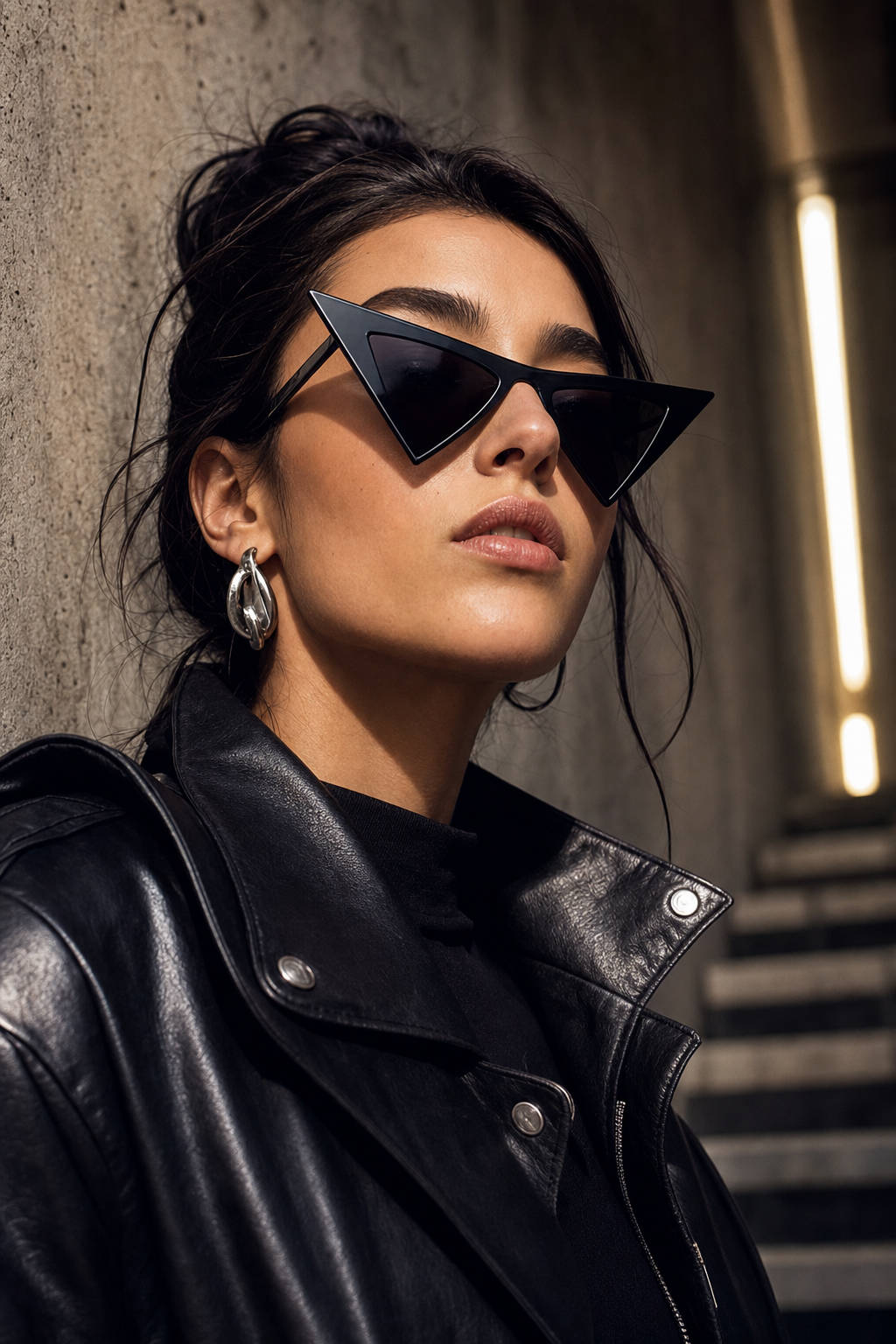 Triangle Cat-Eye Sunglasses — Edgy Retro Vibe