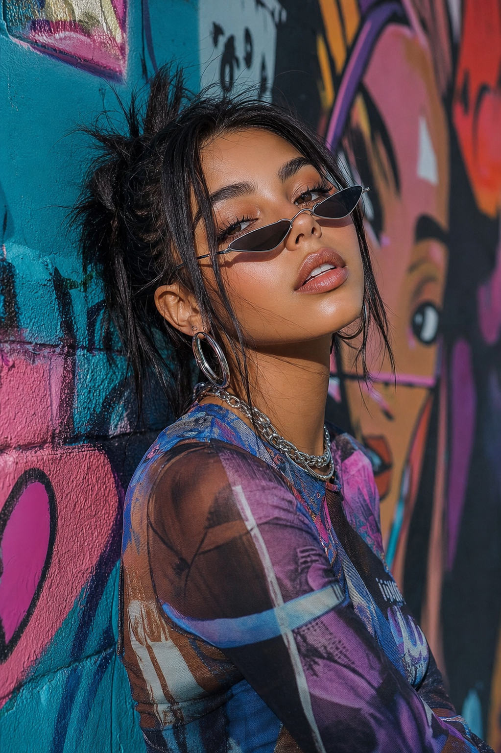 Small Frame Irregular Cat-Eye Sunglasses