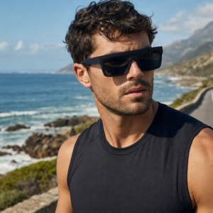 Men's Square Sport Polarized Sunglasses