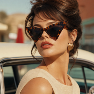 Retro Triangle Cat-Eye Sunglasses — UV400