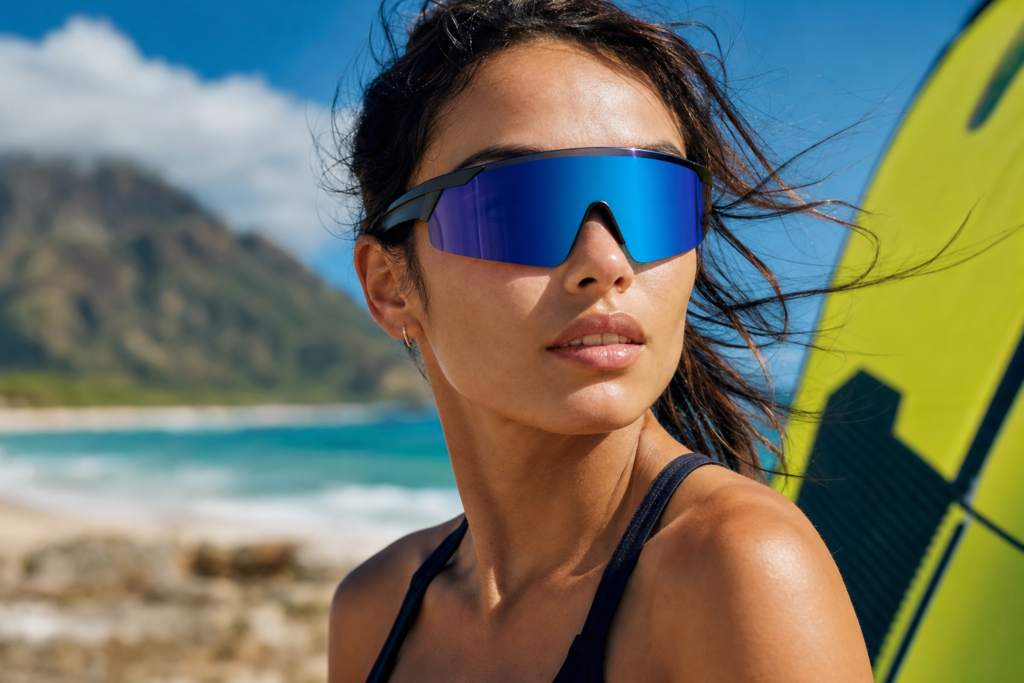 Wide Shield One-Piece Sunglasses